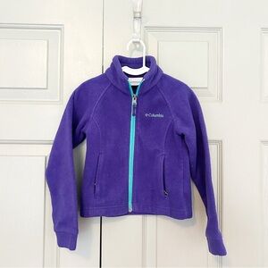 Columbia Purple Kids Full Zip Fleece Jacket